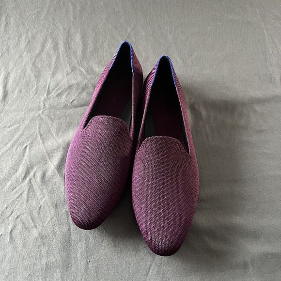 Rothy’s The Almond Loafer In Plum Twill - Picture 4 of 10
